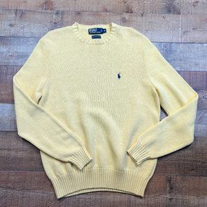 Men's Yellow Polo Ralph Lauren Crewneck Sweater size Medium